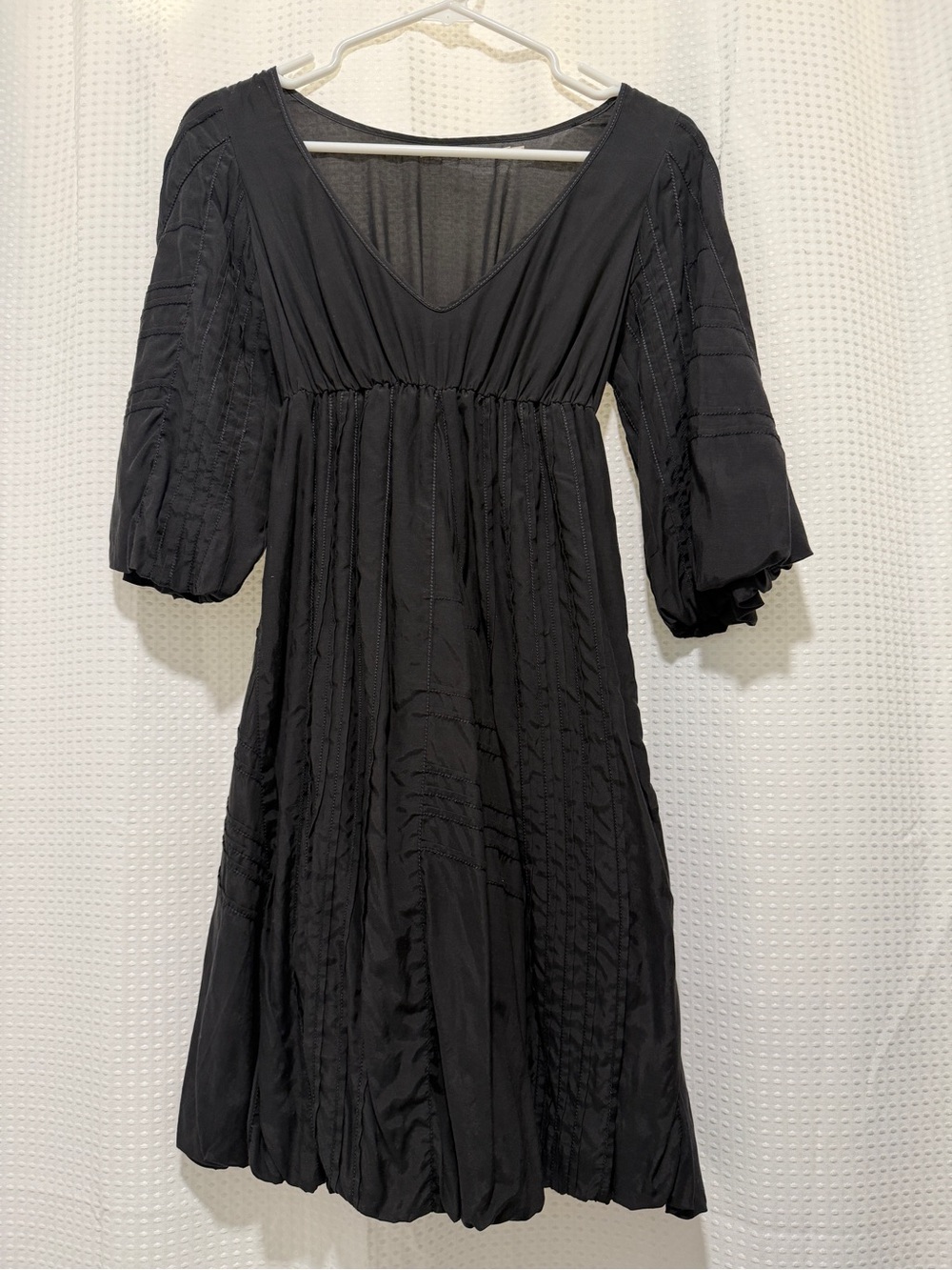 Max Studio 3/4Sleeve Bubble Hem Dress with Stitching Detailing, Size XS